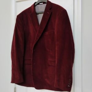 Saddlebred Heritage Corduroy Blazer Sz-48R Burgundy